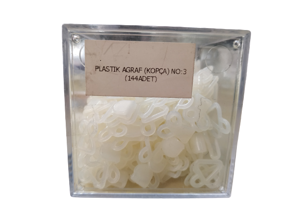 PLASTİK AGRAF (KOPÇA) NO:3  (144ADET)