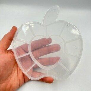 MiR 10 BÖLMELİ ŞEFFAF TAKI KUTUSU ELMA MODEL (1 ADET)