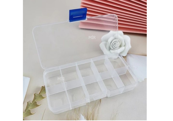 MiR 10 BÖLMELİ ŞEFFAF TAKI KUTUSU (1 ADET) KOD 410