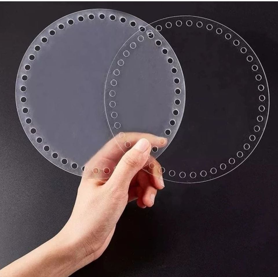 ÇANTA KENARI ÖRGÜLÜ 20X20 ŞEFFAF (1 ÇİFT)