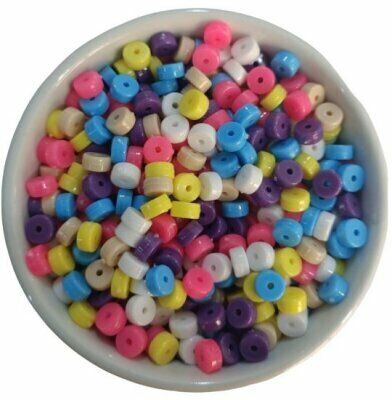 NO 222 : 6 MM PLASTİK TIPA- FİMO YAZMA BONCUK (1KG)(11000AD)