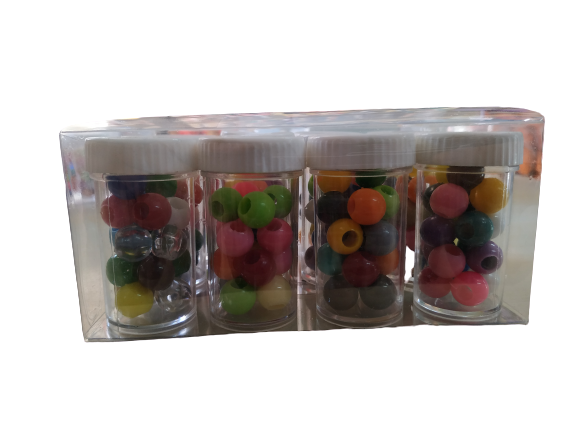 12'Lİ ŞİŞE BONCUK (1 KUTU) 8 mm boncuk 12 li set