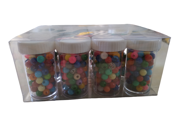 12'Lİ ŞİŞE BONCUK (1 KUTU) 8 mm boncuk 12 li set