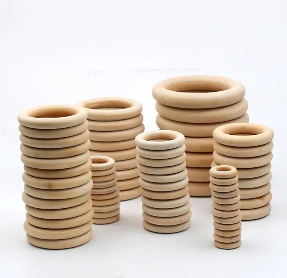 TAHTA HALKA  6 CM (100 AD) KAHVE RENGİ