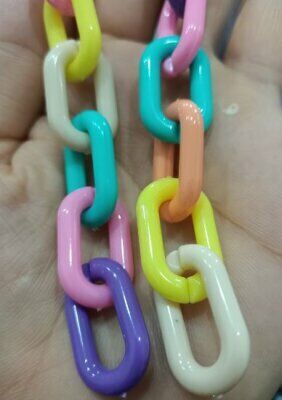 NO:174 *KLASİK BÜYÜK PLASTİK ZİNCİR ( 824 ADET - 1 KG 14.5 METRE)