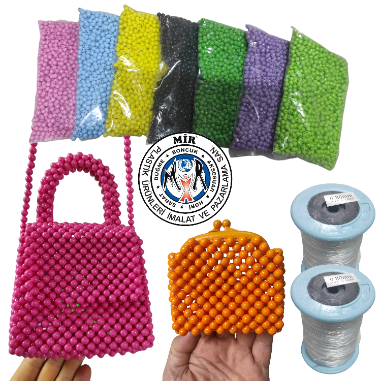 NO:14 *8MM MAKROME BONCUK (3900 AD) GÜMÜŞ KAPLAMA