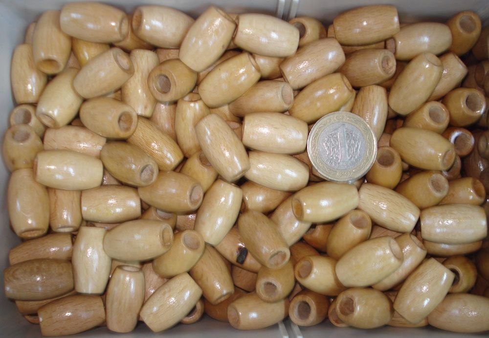 TAHTA 20 MM OVAL BONCUK (1 KG) KREM