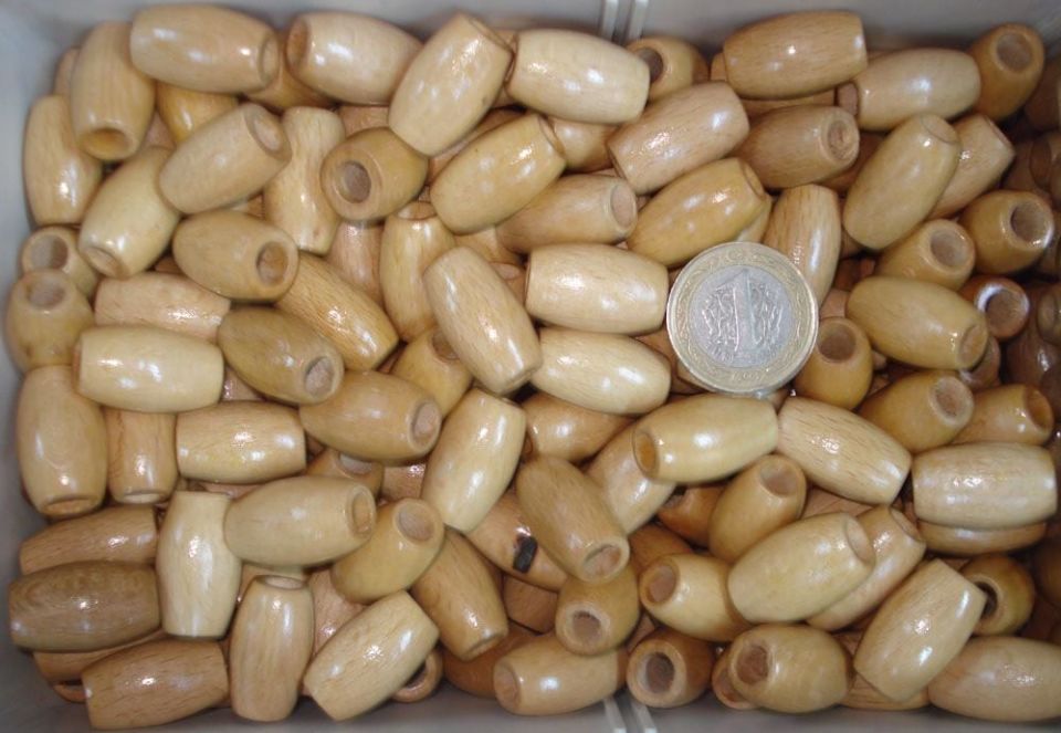 TAHTA 20 MM OVAL BONCUK (1 KG) KREM