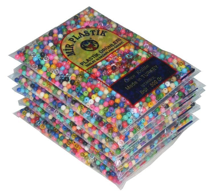 8 MM MAKROME BONCUĞU (1 KG) KOYU MAVİ