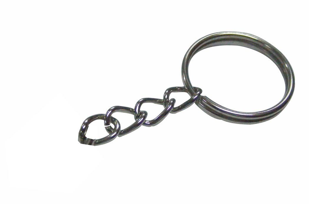 ZİNCİRLİ - ANAHTARLIK HALKASI 25MM (1000 ADET) GÜMÜŞ