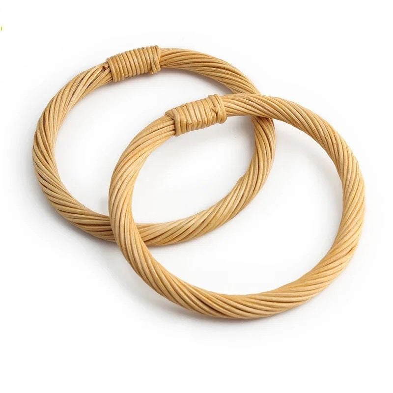RÜYA BAMBU ÇANTA SAPI RATTAN O MODEL (11 CM)
