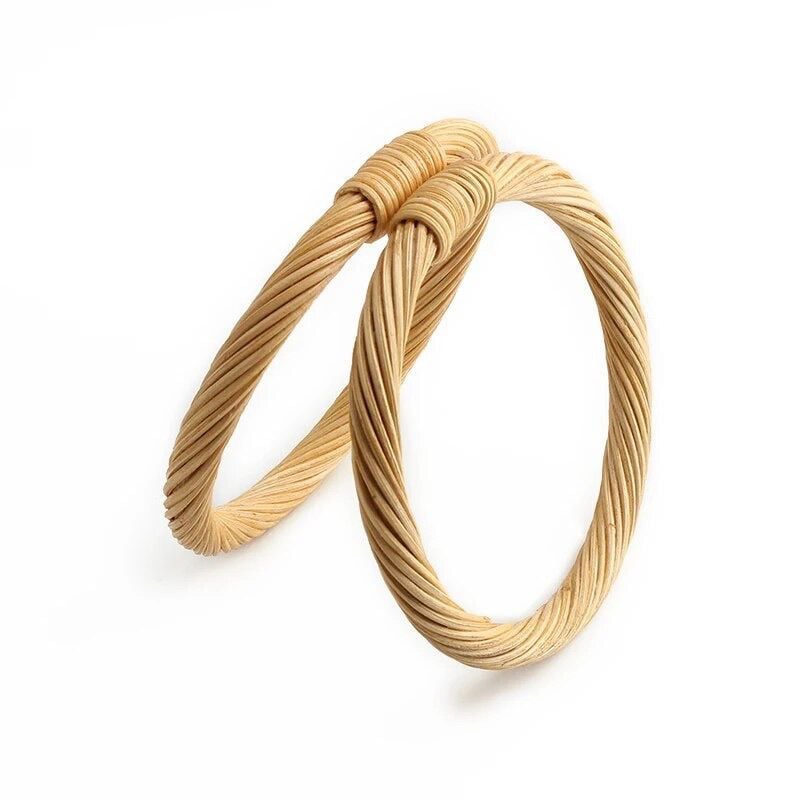 RÜYA BAMBU ÇANTA SAPI RATTAN O MODEL (17 CM)