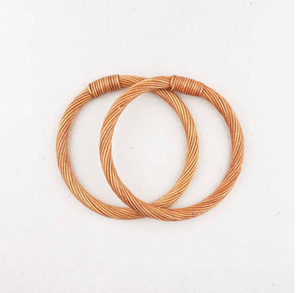 RÜYA BAMBU ÇANTA SAPI RATTAN O MODEL (17 CM)