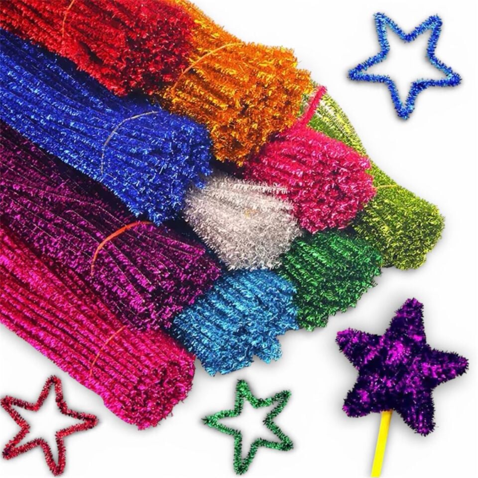 ŞÖNİL( 30 CM) METALİK KARIŞIK RENK 100 LÜ