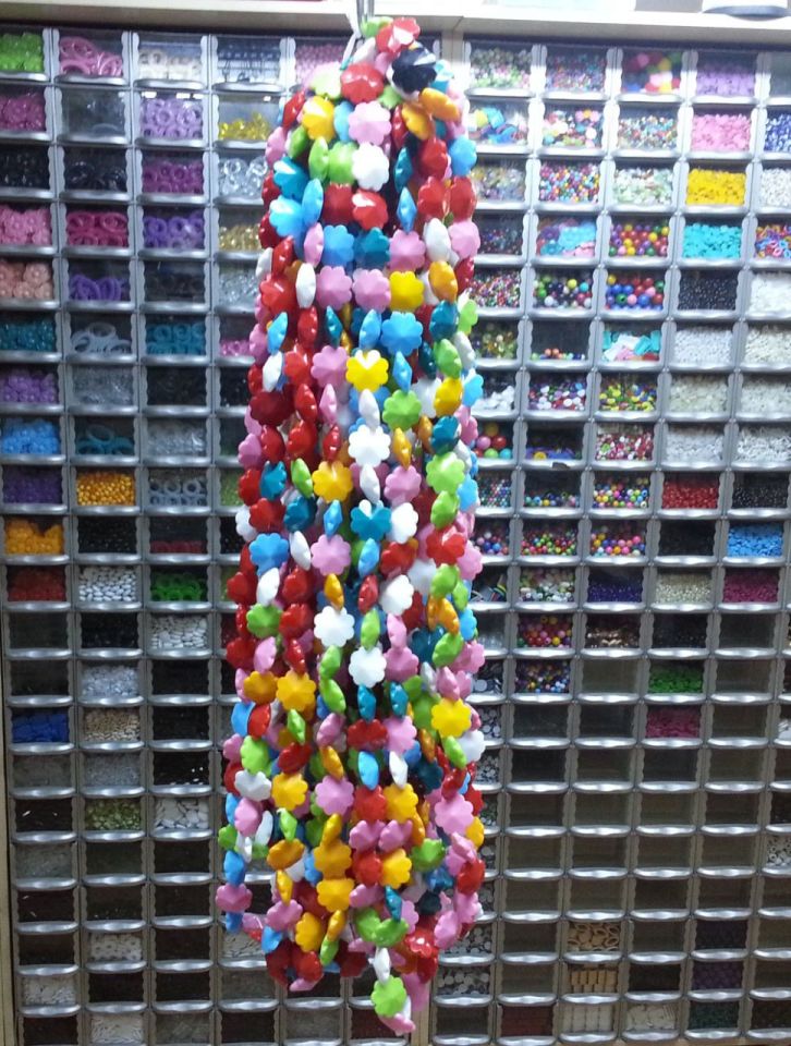 NO:68 *KRİSTAL PAPATYA BONCUK (880 AD) 100-KARIŞIK