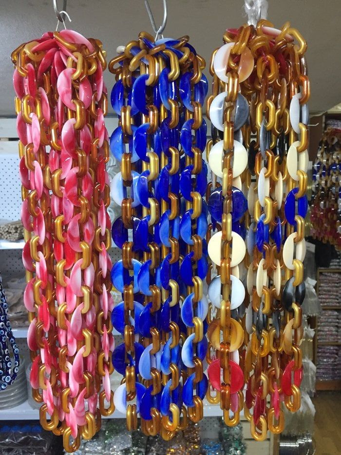 YUVARLAK RENKLİ  ÇANTA ZİNCİRİ (44 CM) KARIŞIK RENK