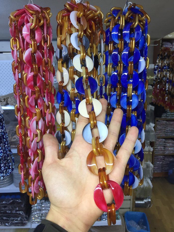 YUVARLAK RENKLİ  ÇANTA ZİNCİRİ (44 CM) SİYAH