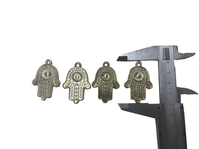 FATMANIN ELİ KULPLU BONCUK (100 ADET) GÜMÜŞ METALİZE