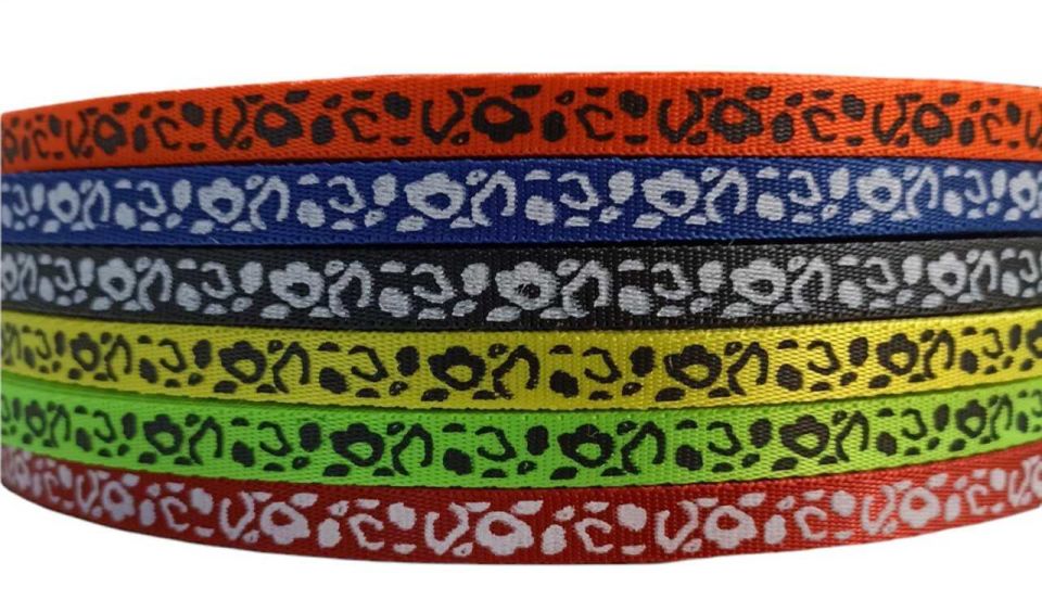 1CM TASMA ŞERİDİ LEOPAR DESENLİ (50 mt) KIRMIZI