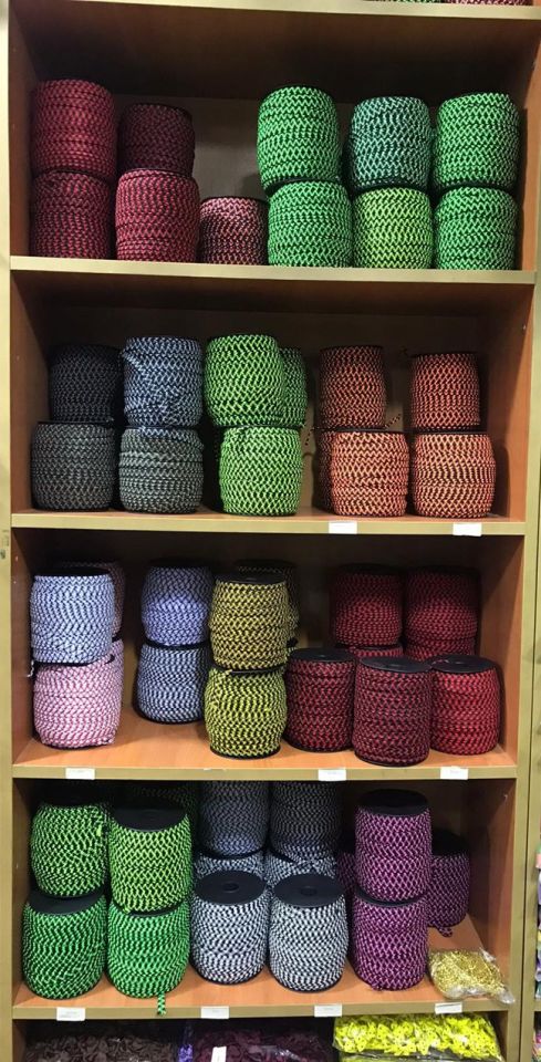 1 CM LASTİK TASMA ŞERİDİ DESENLİ (100M) mavi