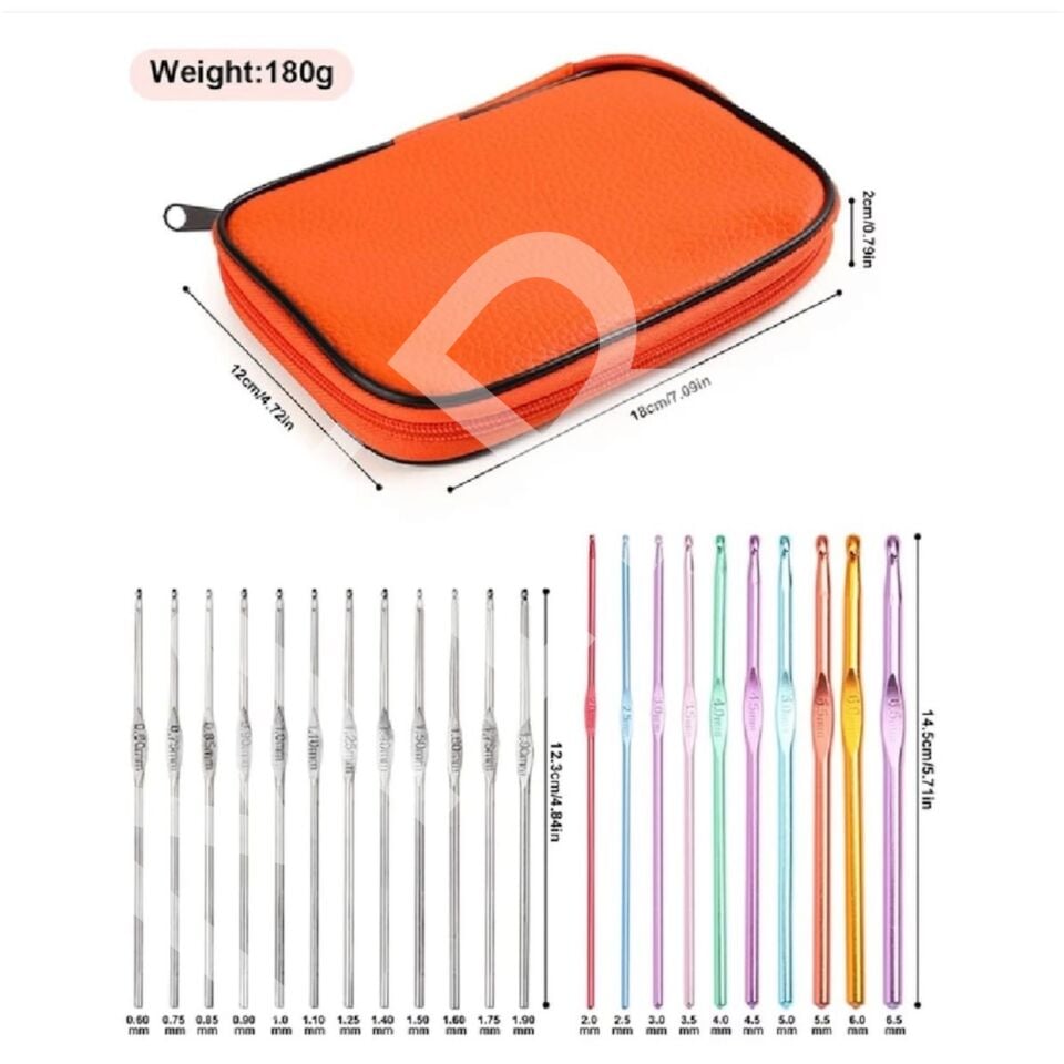 CÜZDANLI METAL TIĞ SETİ (22 Lİ) TURUNCU