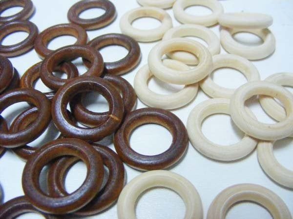 TAHTA HALKA  2.5 CM (100 AD) KAHVE RENGİ