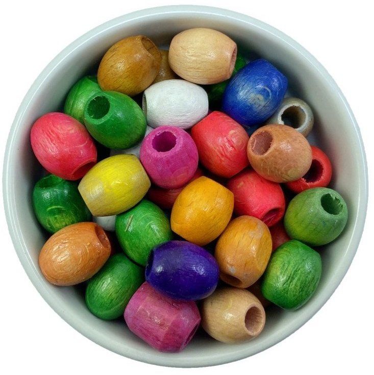 TAHTA 12 MM OVAL BONCUK (1 KG) KAHVERENGİ