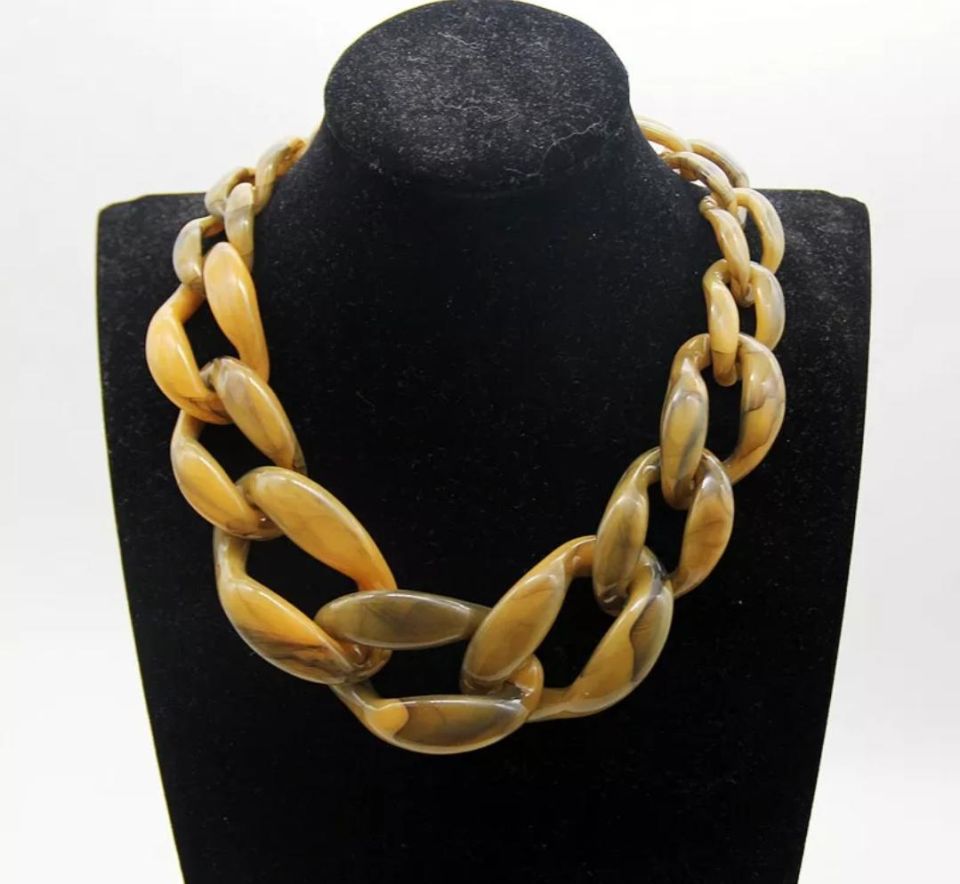 NO:163 TAŞSIZ DÜZ PLASTİK ZİNCİR (355 ADET) EBRULİ KAHVE