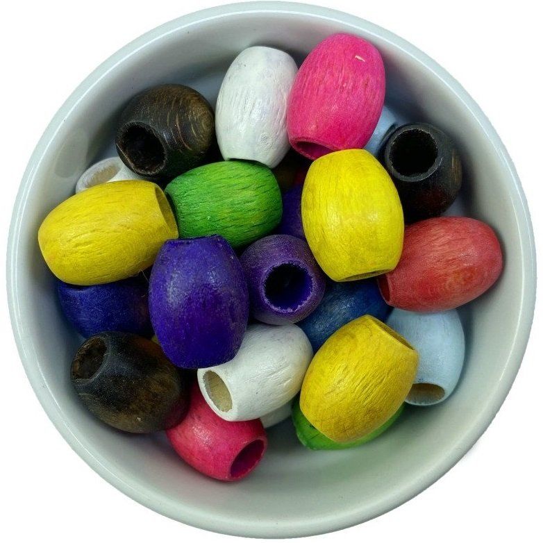 TAHTA 15 MM OVAL BONCUK (1 KG) KREM