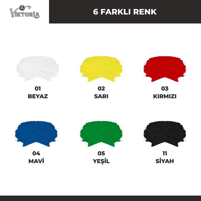 KLASİK AKRİLİK BOYA (6'LI 120 ML)