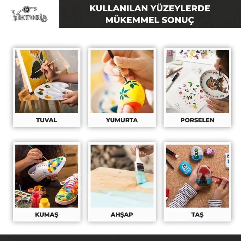 KLASİK AKRİLİK BOYA (6'LI 120 ML)