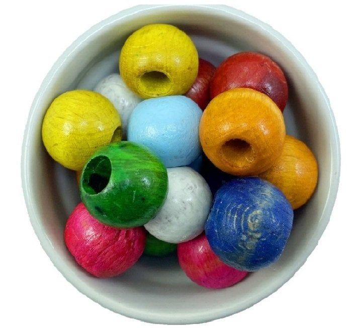 TAHTA 20MM YUVARLAK BONCUK (1 KG) KREM