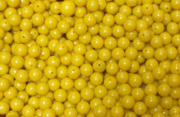 16MM DAR DELİK BALIK BONCUK(100 GR) KOYU SARI