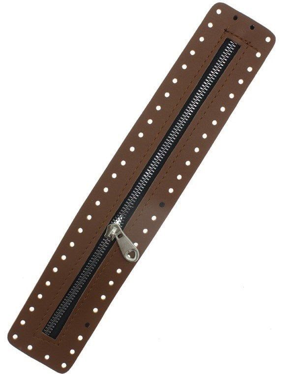 DELİKLİ DERİ ÇANTA FERMUARI (1 ADET) SİYAH