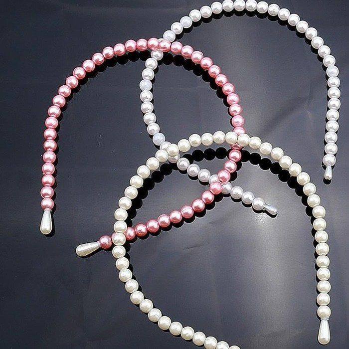 BEYAZ BÜYÜK İNCİLİ TAÇ KREM