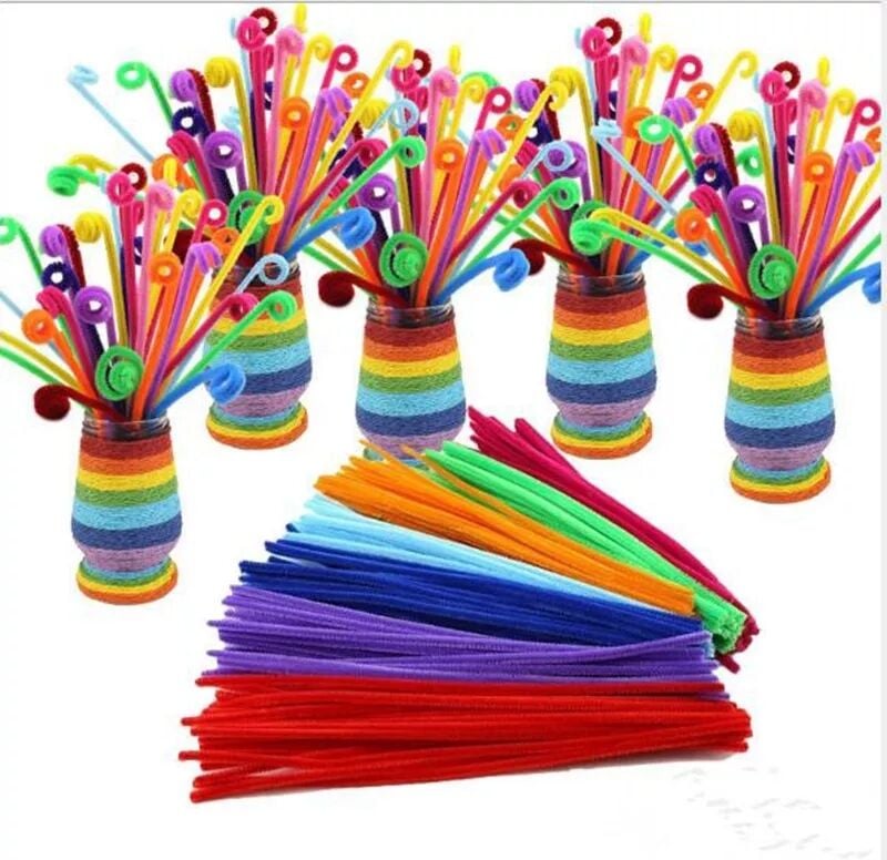 TÜYLÜ TEL ŞÖNİL( 30 CM) KARIŞIK RENK 25'Lİ