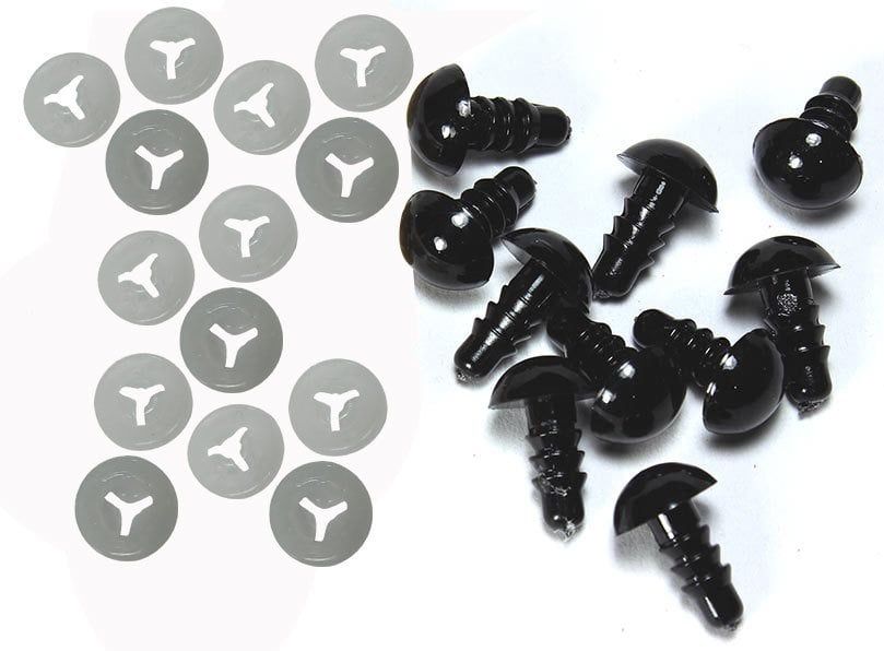 6 MM AMİGURUMİ VİDALI GÖZ ( 100 ADET - 50 ÇİFT)
