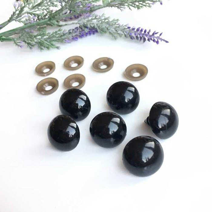 30 MM VİDALI GÖZ (100 ADET) AMİGURUMİ SİYAH