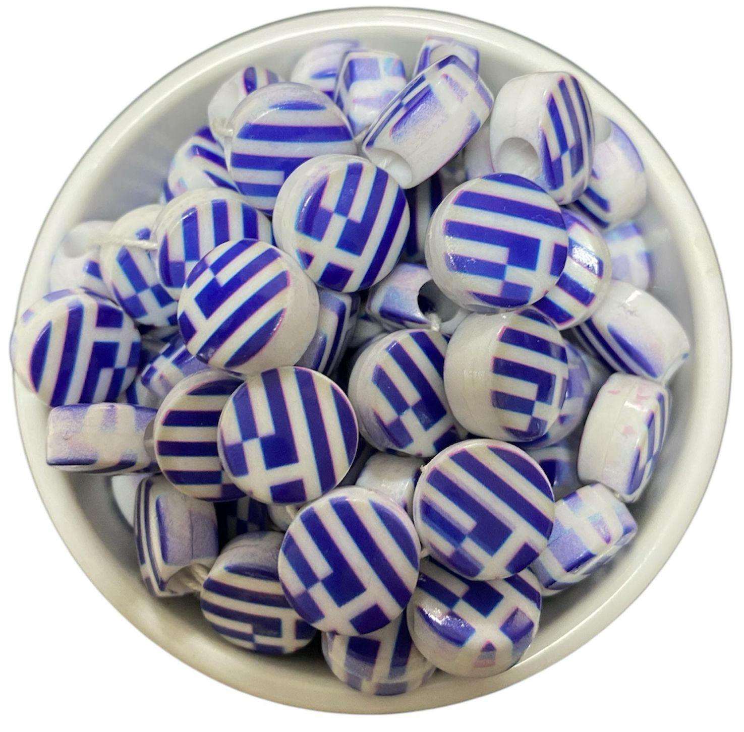 14X8 MM YUNANİSTAN DESENLİ BONCUK (50 AD)