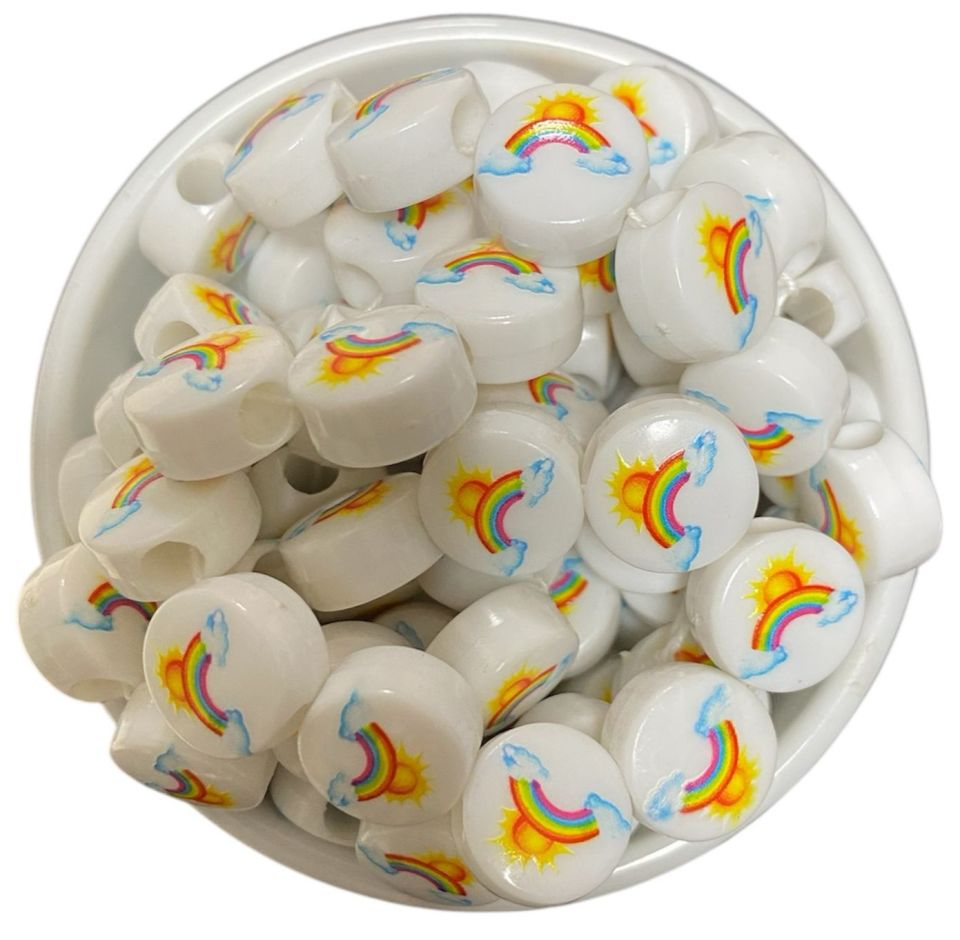 14X8 MM GÖKKUŞAĞI DESENLİ BONCUK (50 AD)
