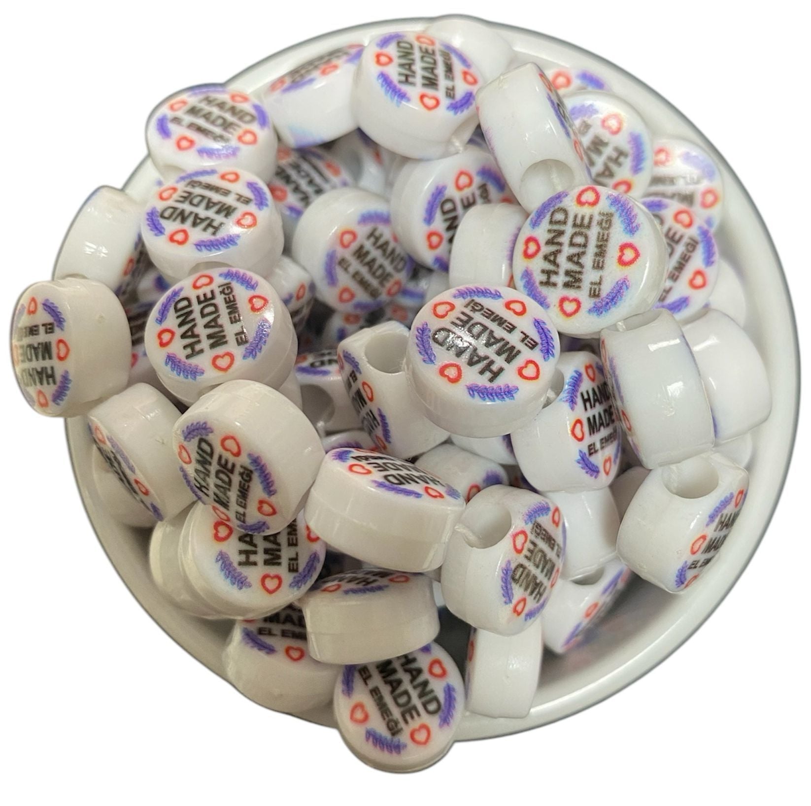 14X8 MM HAND MADE DESENLİ BONCUK (50 AD)