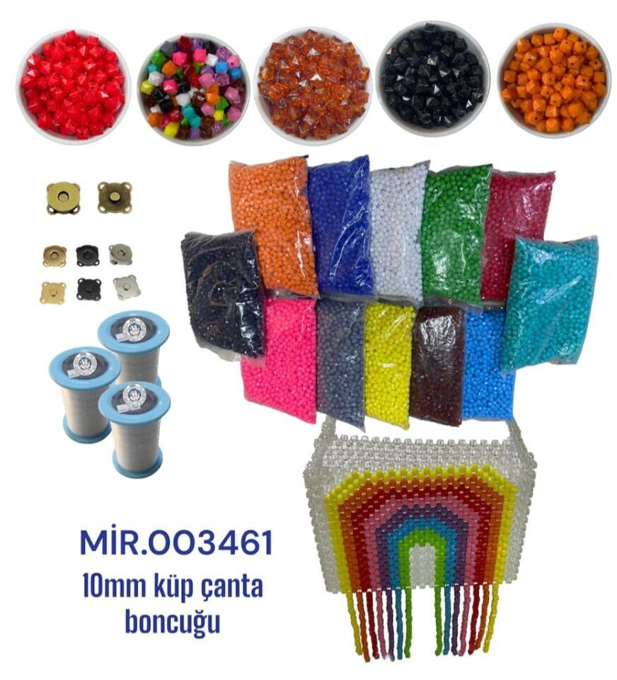 10 MM KÜP KRİSTALİZE ÇANTA BONCUĞU (1KG) (2100AD)