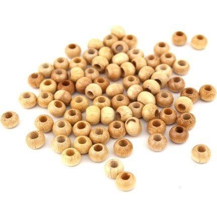 TAHTA 8 MM YUVARLAK BONCUK  (1 KG) KARIŞIK RENK