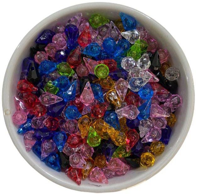 NO: 217 SİVRİ KRİSTALİZE DAMLA YAZMA BONCUĞU