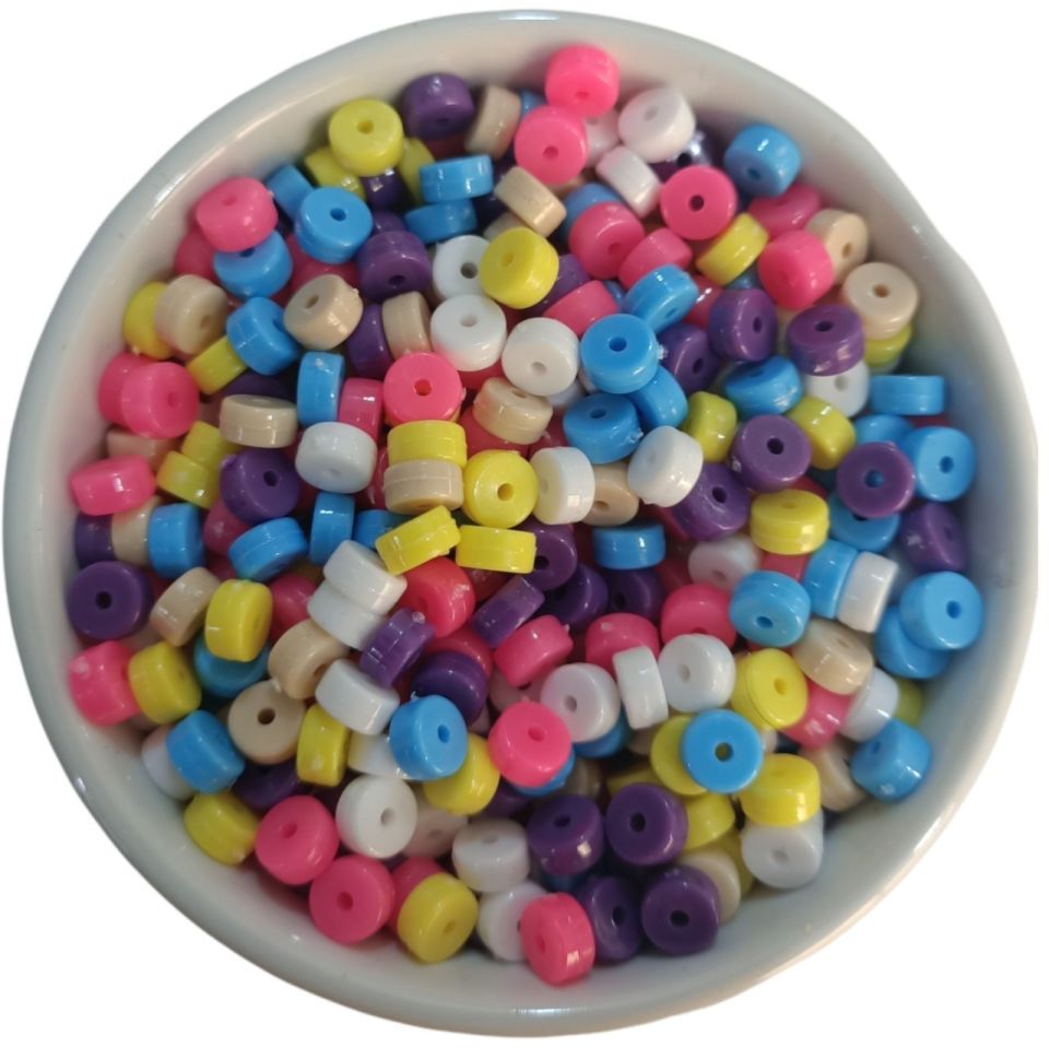 6 MM PLASTİK FİMO - TIPA BONCUK (1KG) BEYAZ
