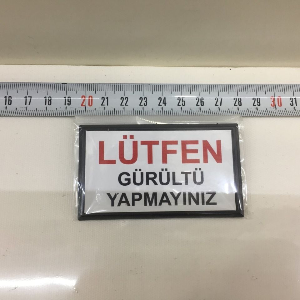 PLASTİK KLİŞE (LÜTFEN GÜRÜLTÜ YAPMAYINIZ)