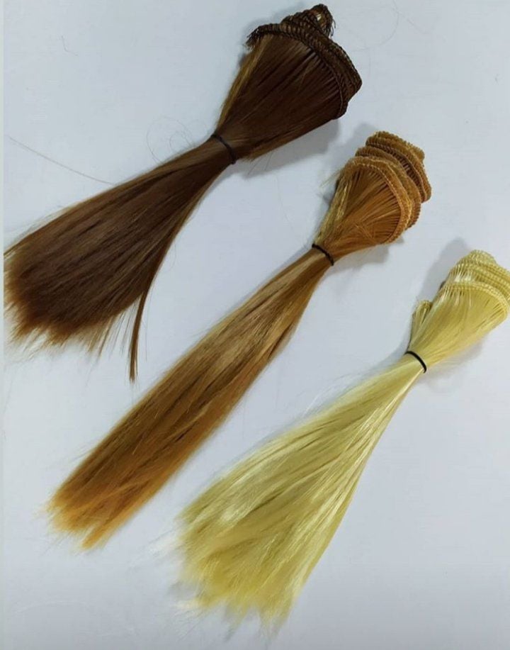 AMİGURUMİ SENTETİK SAÇ KAHVERENGİ