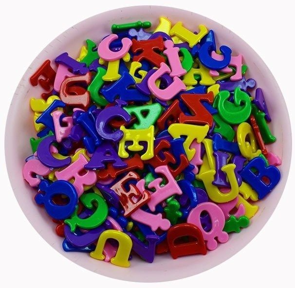 PLASTİK HARF BONCUK (100GR)