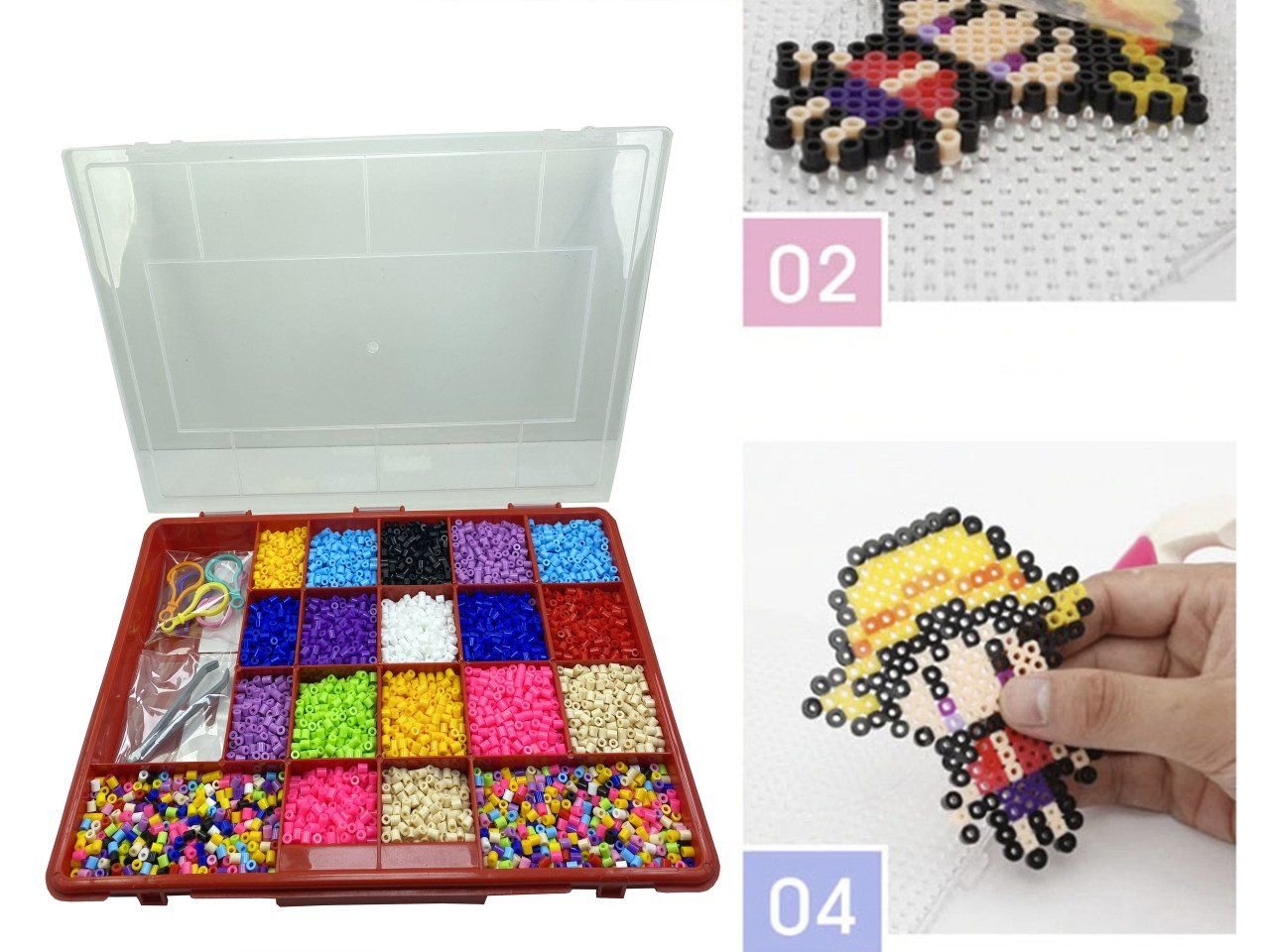 ÜTÜ İLE YAPIŞAN BONCUK SETİ BÜYÜK BOY - HAMARAT BONCUK SETİ (14.000 ADET)