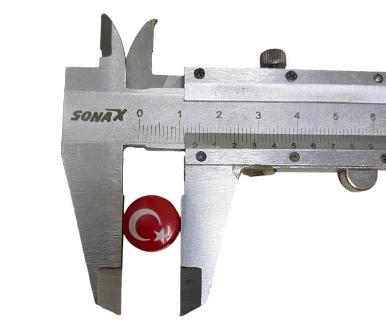 14X8 MM BAYRAK DESENLİ BONCUK (50 ADET)